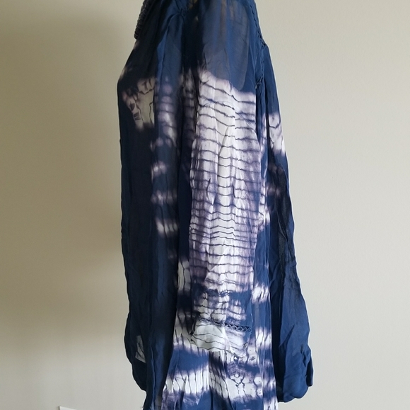 FREE PEOPLE Oversized tie and dyed sheer chiffon top - Picture 8 of 13